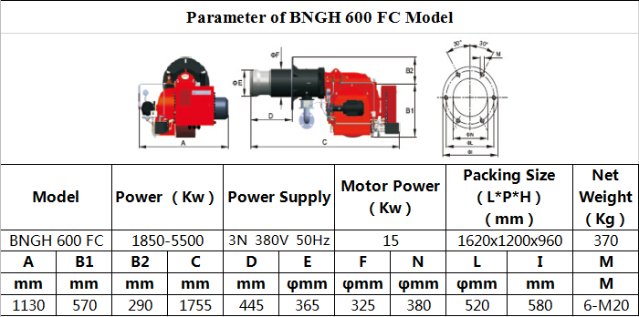 Gas And Heavy Oil Burner