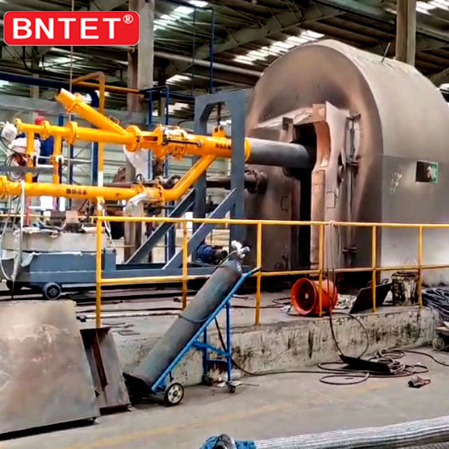 Rotary kiln burner installation project